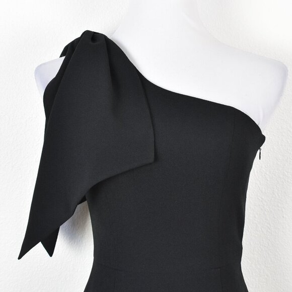 Dress The Population TIFFANY One Shoulder Midi Sheath Dress NEW - S - Picture 3 of 11